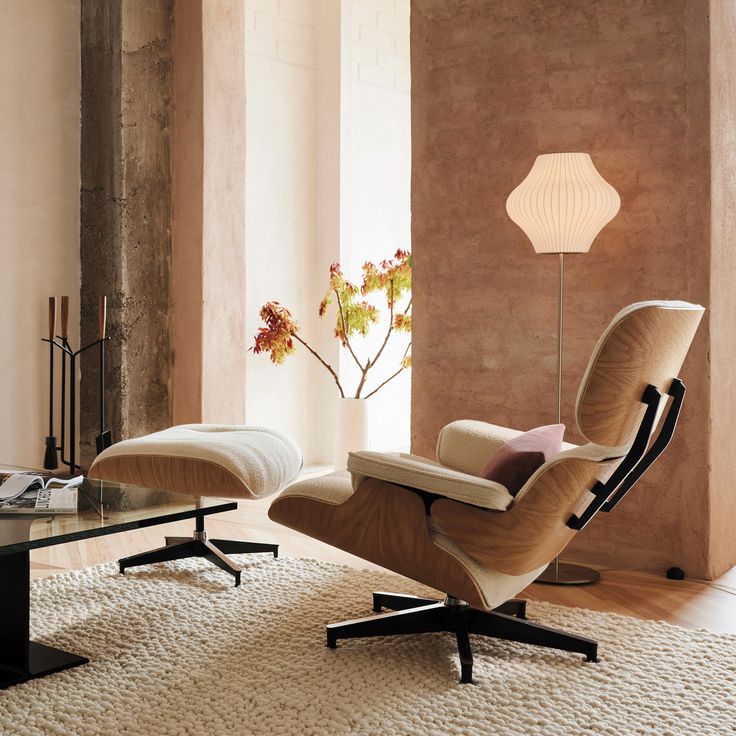 Eames Lounge Chair and Ottoman Chaise longue et pouf Eames