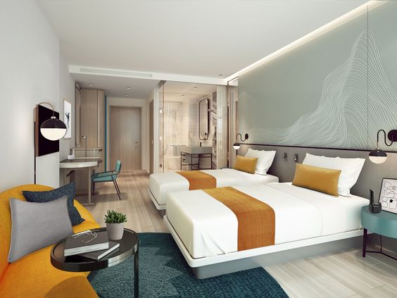 conception de chambre d'hôtel