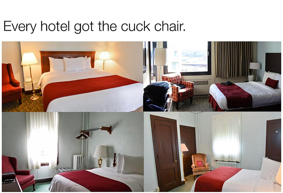 cuck chair in hotel chaise cocu à l'hôtel