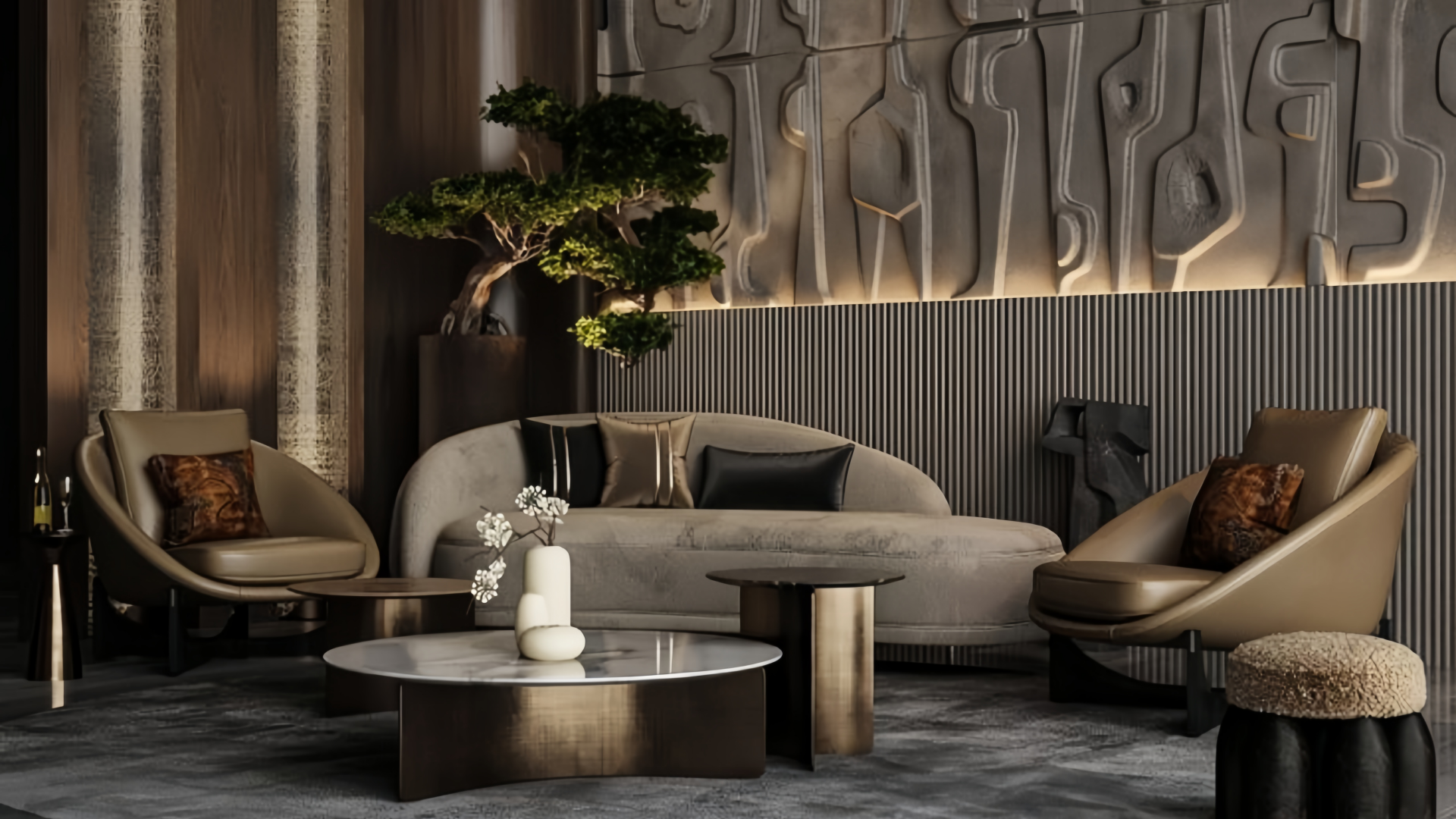 luxury lobby design conception de hall de luxe