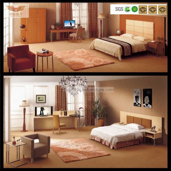 Meubles de chambre à coucher de luxe modernes d'hôtel cinq étoiles (HY-014)