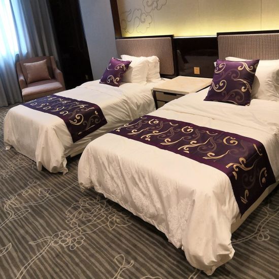 Meubles d'hôtel 5 étoiles de luxe de table de nuit de chambre à coucher d'hôtel moderne fait sur commande