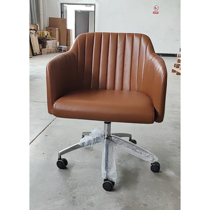Chaise de bureau pivotante en cuir pour chambre d'hôtel moderne