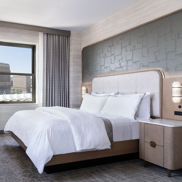 Table de chevet flottante de style Westin avec ports USB
