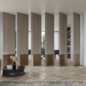 Cloison de séparation insonorisée mobile en bois coulissante pour hôtel