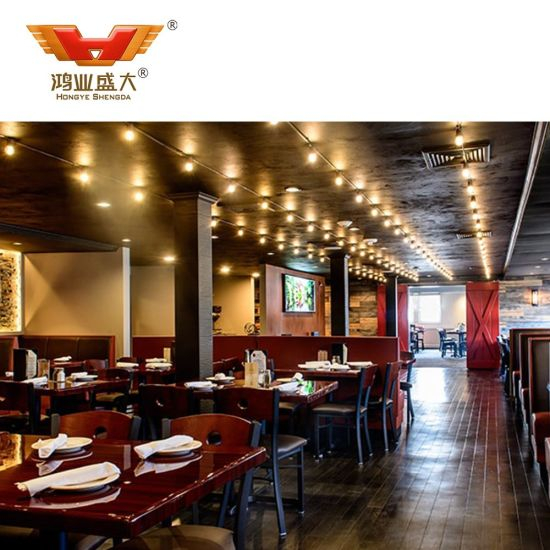 Tables et chaises en bois sur mesure de luxe modernes pour restaurant