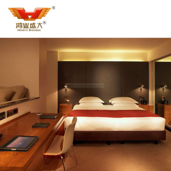 Grand prix hôtel bon marché meubles de chambre à coucher lit double de luxe
