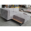 Canapé d'hôtel modulaire en tissu droit avec pouf