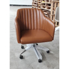 Chaise de bureau pivotante en cuir pour chambre d'hôtel moderne