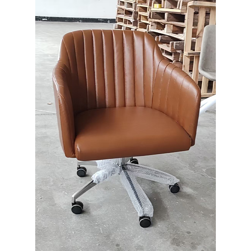 Chaise de bureau pivotante en cuir pour chambre d'hôtel moderne