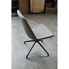 Chaise longue pivotante en similicuir à dossier haut