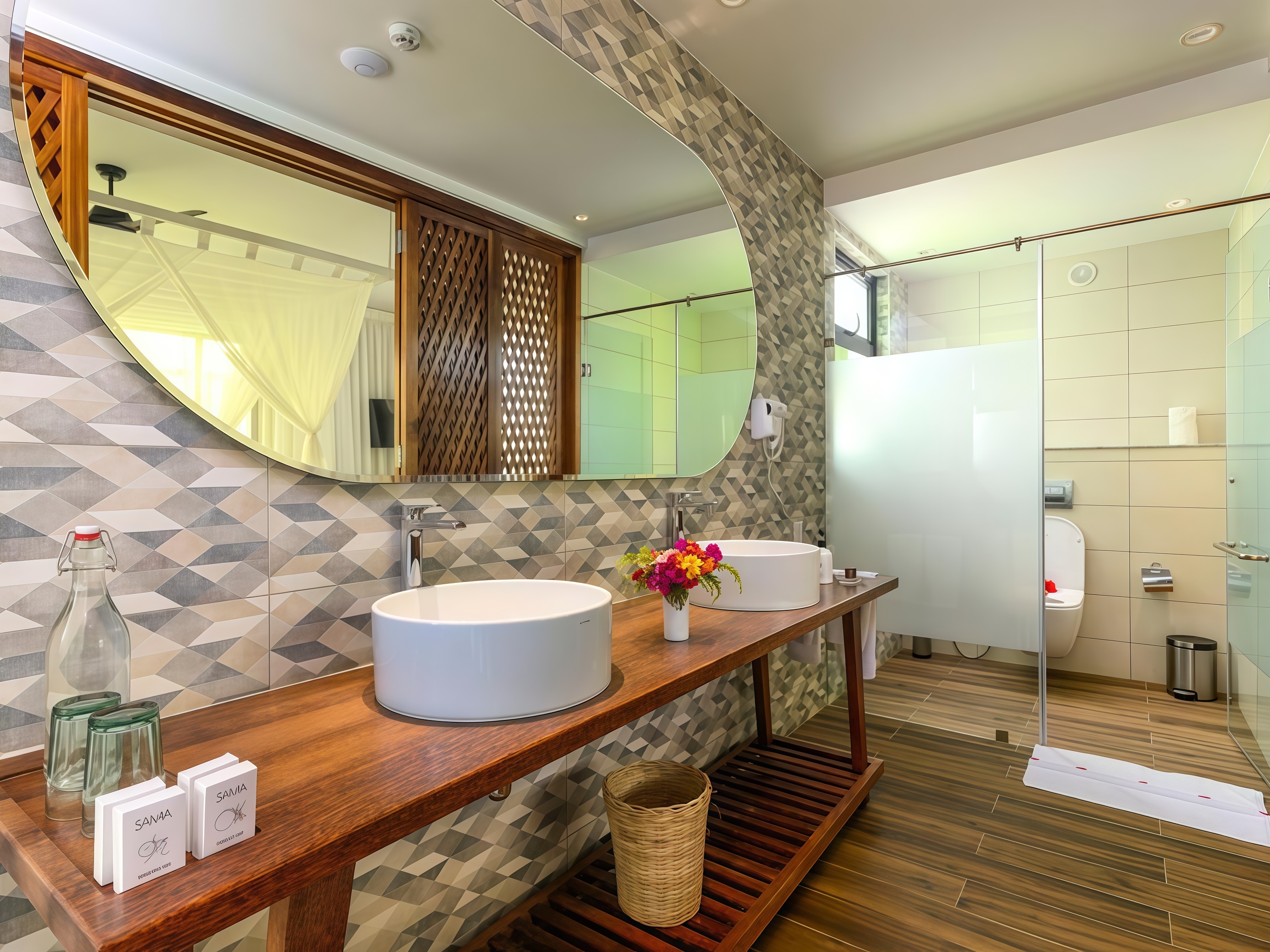 salle de bain d'h&ocirc;tel