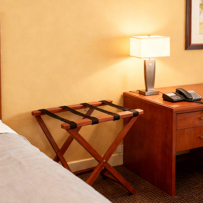 Porte-bagages d'hôtel pliable pour chambres d'hôtes