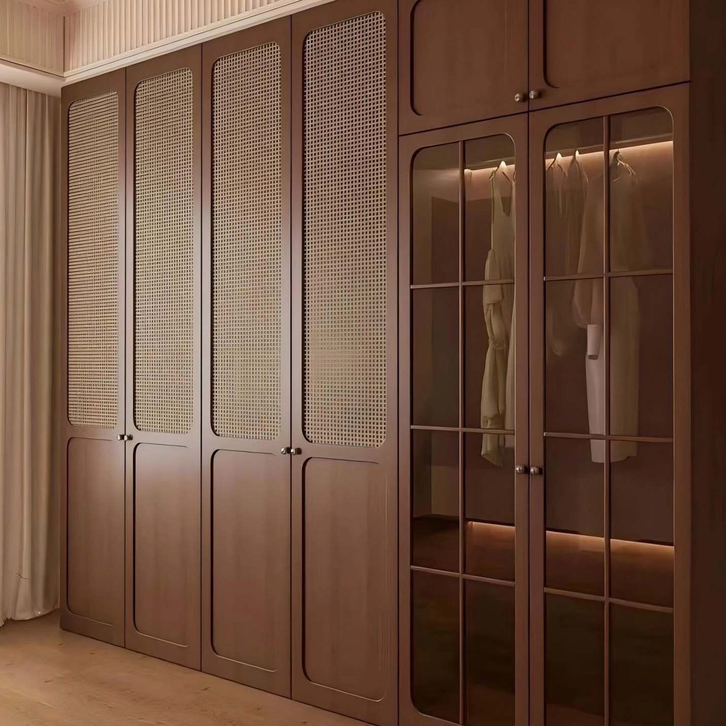 Armoire en bois sur mesure pour meubles de suite d'hôtel de chambre à coucher