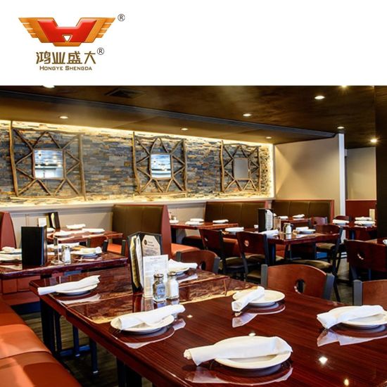 Tables et chaises en bois sur mesure de luxe modernes pour restaurant