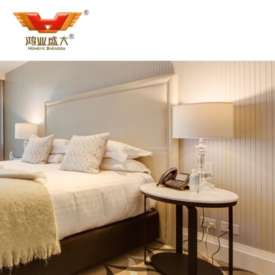 Meubles de chambre à coucher de lits de salon d'hôtel de luxe de haute qualité
