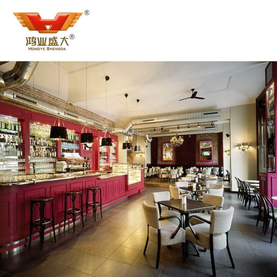 Meubles de café en bois massif sur mesure
