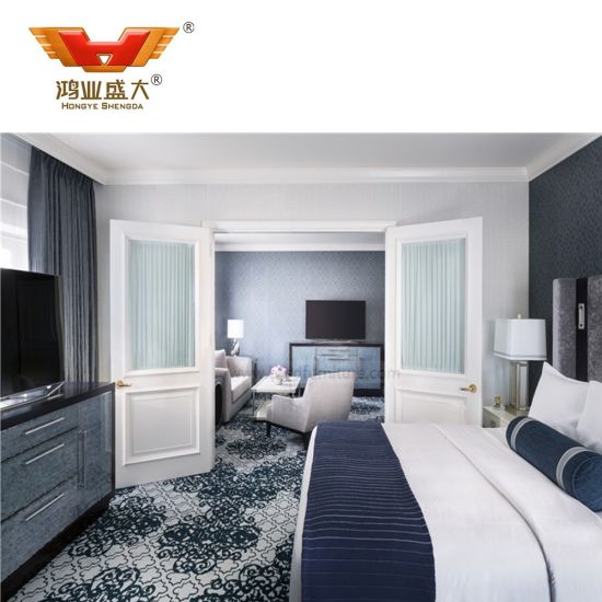 Meubles modernes de lit de chambre à coucher de luxe d'hôtel professionnel