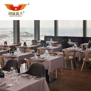 Meubles de restaurant rustiques en bois massif d'hôtel en gros