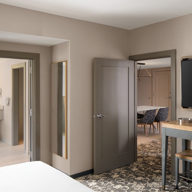 Porte en bois d'hôtel de meubles fixes FF&E pour l'hospitalité