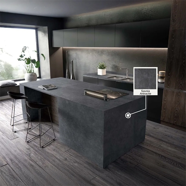 Service à guichet unique de meubles décoratifs en pierre frittée d'hôtel pour l'intérieur