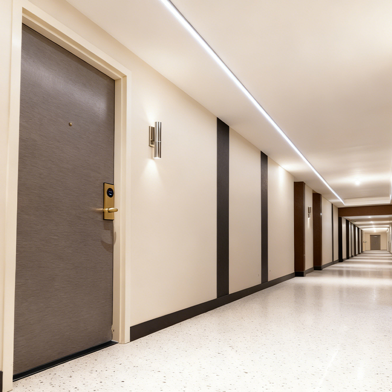 Porte en bois d'hôtel de haute sécurité pour les chambres