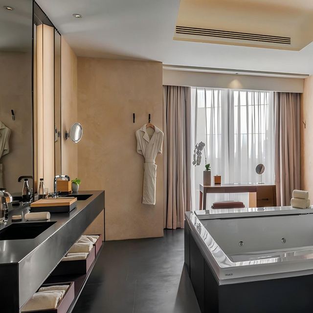 Meubles de luxe de vanité de salle de bains d'hôtel de style italien