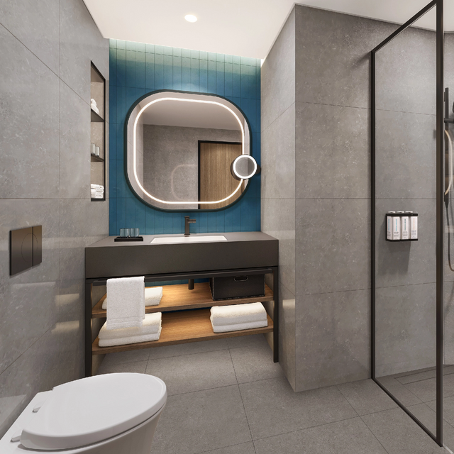 Meubles de salle de bains de meuble de vanité d'évier de lavabo d'hôtel