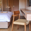 Bureau d'écriture d'hôtel moderne en bois avec tiroirs