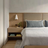 Table de nuit murale en bois pour chambre d'hôtellerie