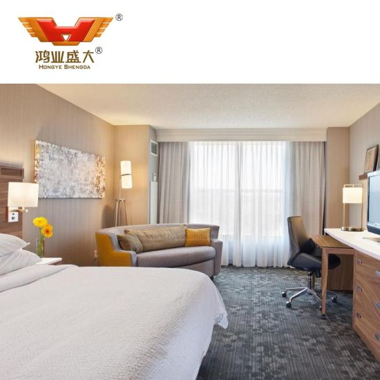 Ensemble de chambre à coucher de lit complet de meubles de fantaisie d'hôtel de conception personnalisée