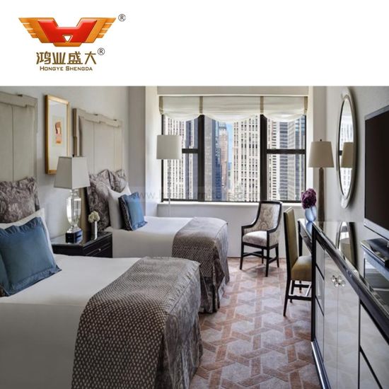 Chambre d'hôtel commerciale personnalisée, meubles de chambre double 5 étoiles