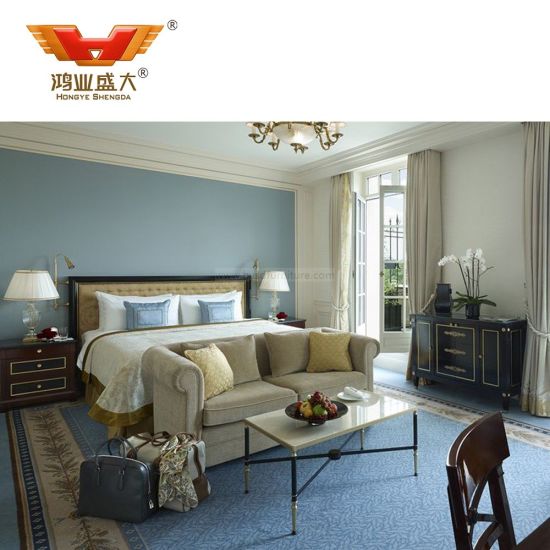 Ensemble de chambre à coucher moderne de meubles commerciaux adaptés aux besoins du client d'appartement d'hôtel