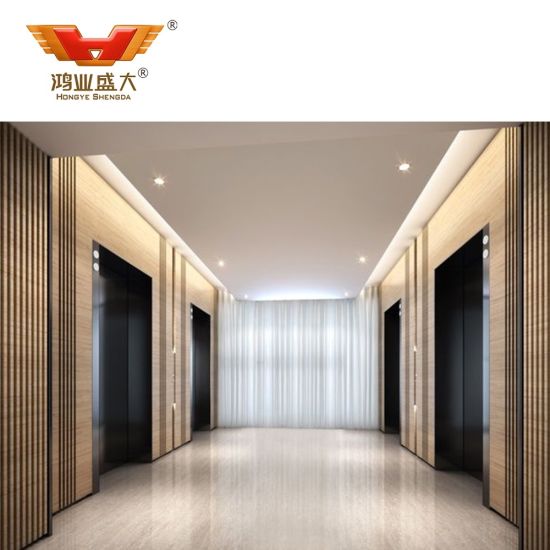 Mur en bois intérieur d'hôtel de luxe moderne
