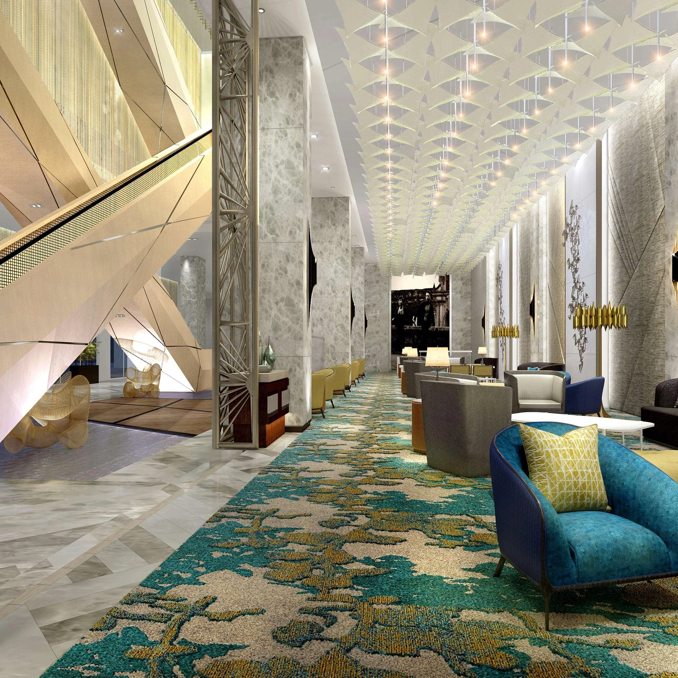 Tapis de luxe haut de gamme pour suites d'hôtel
