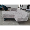 Canapé d'hôtel modulaire en tissu droit avec pouf