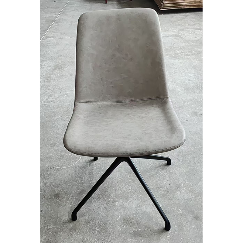 Chaise longue pivotante en similicuir à dossier haut