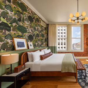 Meubles fonctionnels modernes de chambre à coucher d'hôtel de banc tapissé