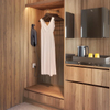 Armoire d'hôtel personnalisée avec éclairage LED pour chambres d'hôtes