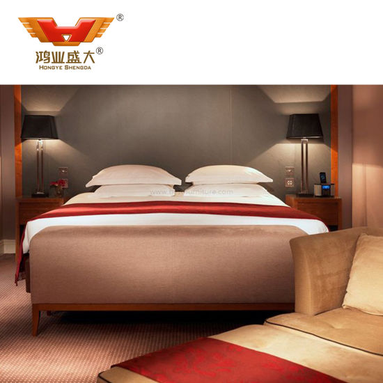 Grand prix hôtel bon marché meubles de chambre à coucher lit double de luxe