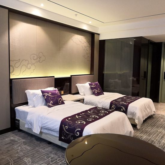 Meubles d'hôtel 5 étoiles de luxe de table de nuit de chambre à coucher d'hôtel moderne fait sur commande