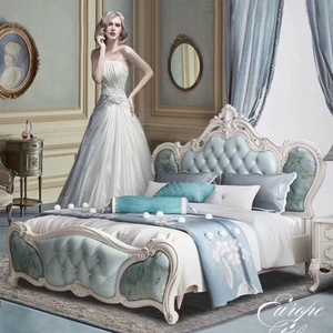Ensemble de meubles de chambre à coucher royale de luxe d'hôtel nouvellement conçu