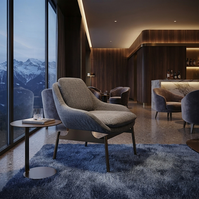 Chaises longues de luxe pour meubles de hall d'hôtel