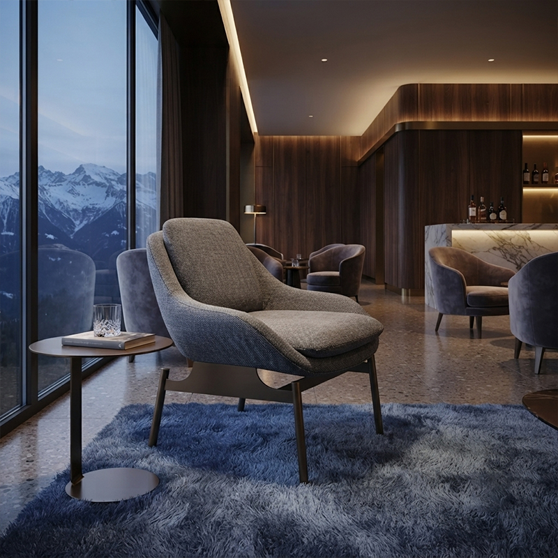 Chaises longues de luxe pour meubles de hall d'hôtel