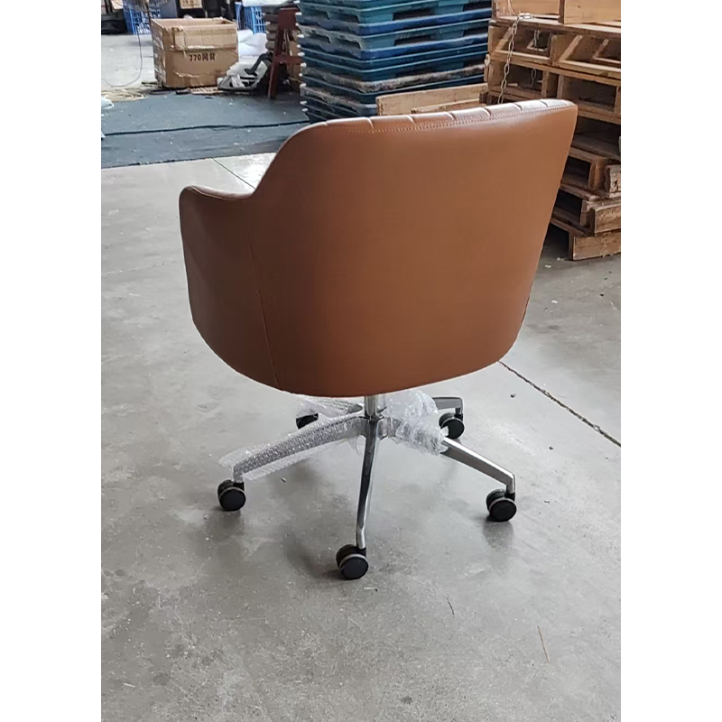 Chaise de bureau pivotante en cuir pour chambre d'hôtel moderne