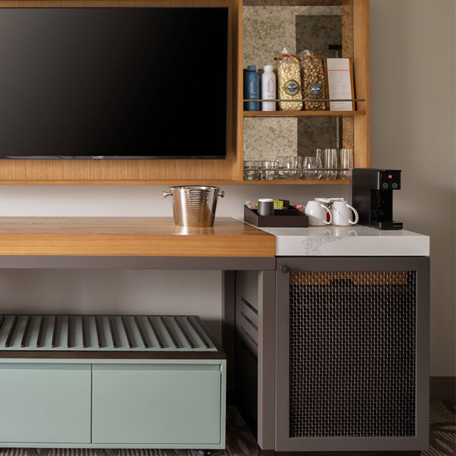 Mini-bar personnalisé en usine pour chambre d'hôtel