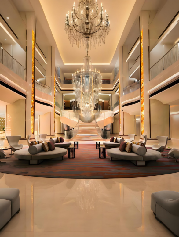 Lobby : salon d'attente avec canap&eacute;s