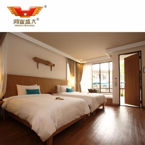 Meubles de chalet de chambre à coucher en bois d'hôtel de luxe