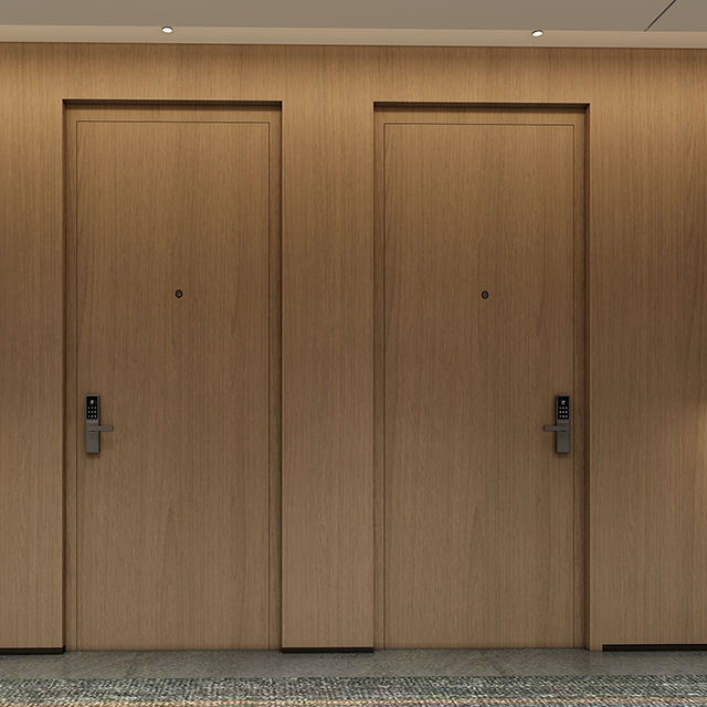 Porte de chambre d'hôtel en bois insonorisée pour les suites de chambres d'hôtes