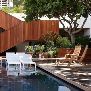 Collection de mobilier d'extérieur d'hôtel de luxe inspirée par un designer pour patio et terrasse